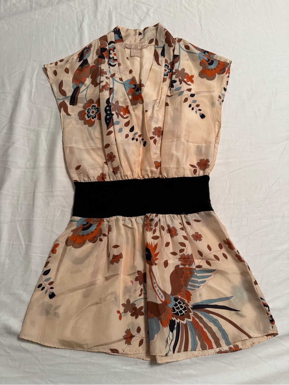 Hype Sleeveless Top with Floral Bird Print